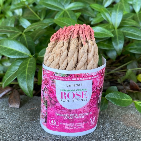 Organic Rose Rope Incense Nepal Meditation Yoga - Picture 3 of 5